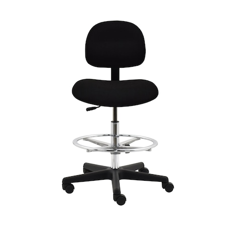 Industrial Seating Inc. Series 10, Fabric Chair, Bench Height 24" W - 34" H, No Arms Included, Black PL10-F-BLACK-351